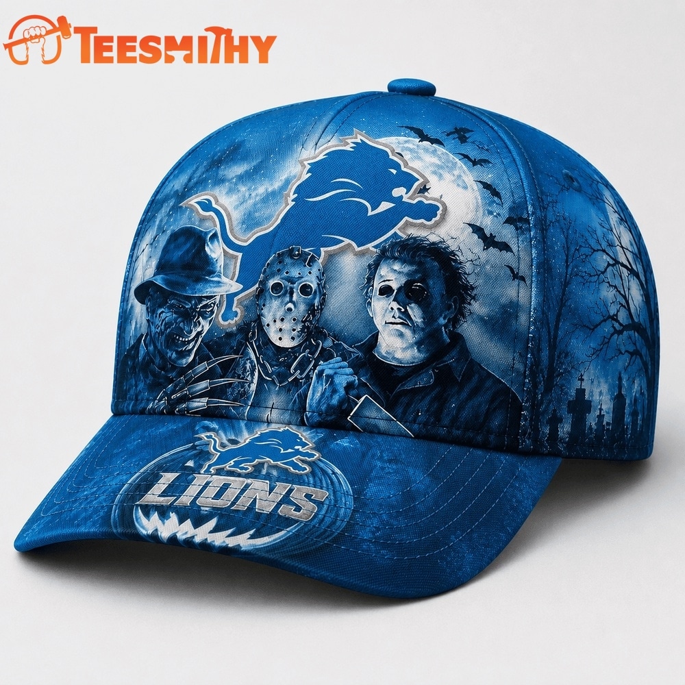 Detroit Lions NFL Horror Night Halloween 2026 Design Classic Cap