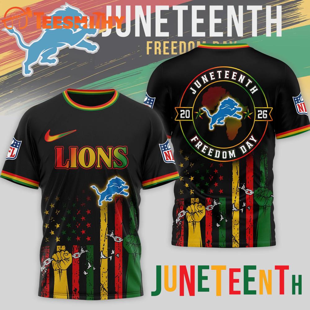 Detroit Lions NFL Juneteenth Strong Together Limited Edition 3D Shirt
