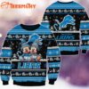 Detroit Lions NFL Mickey Minnie Ugly Christmas Sweater