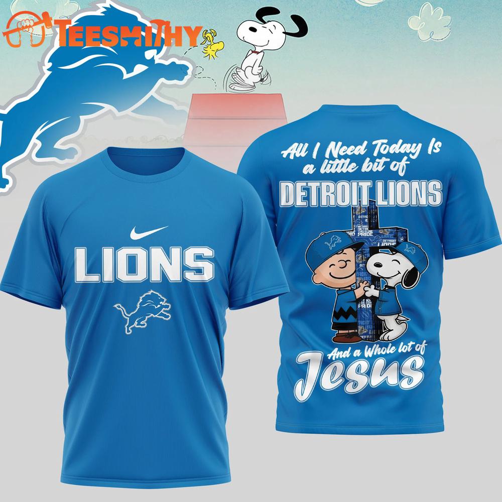 Detroit Lions NFL Snoopy Peanuts League Blessing 3D Shirt