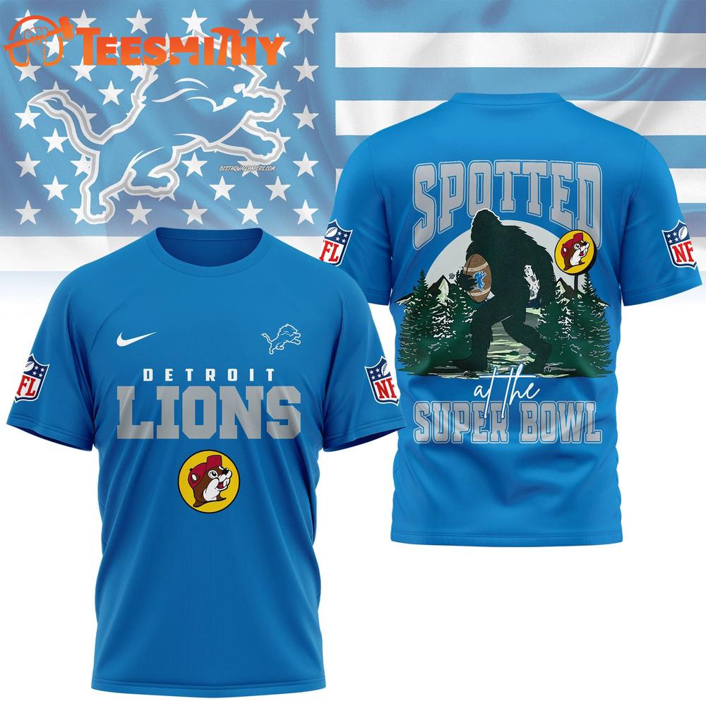 Detroit Lions NFL Spotted at the Super Bowl 3D Shirt