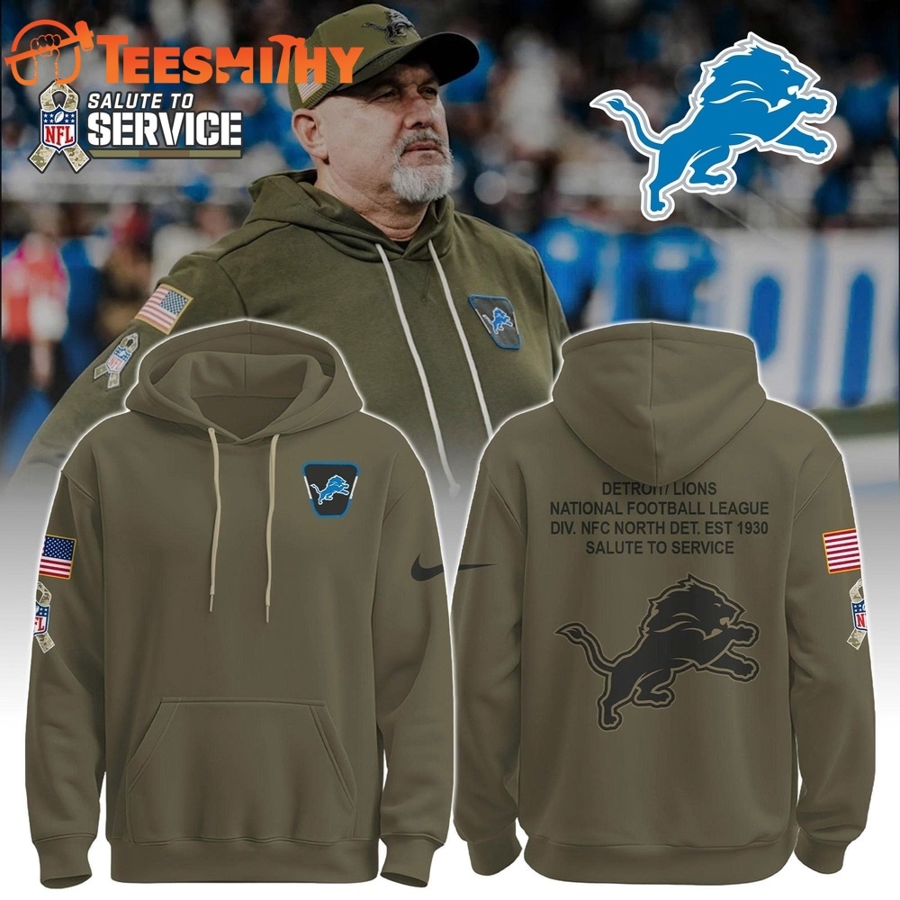 Detroit Lions NFL US Veterans Salute To Service 2026 Hoodie Shirt