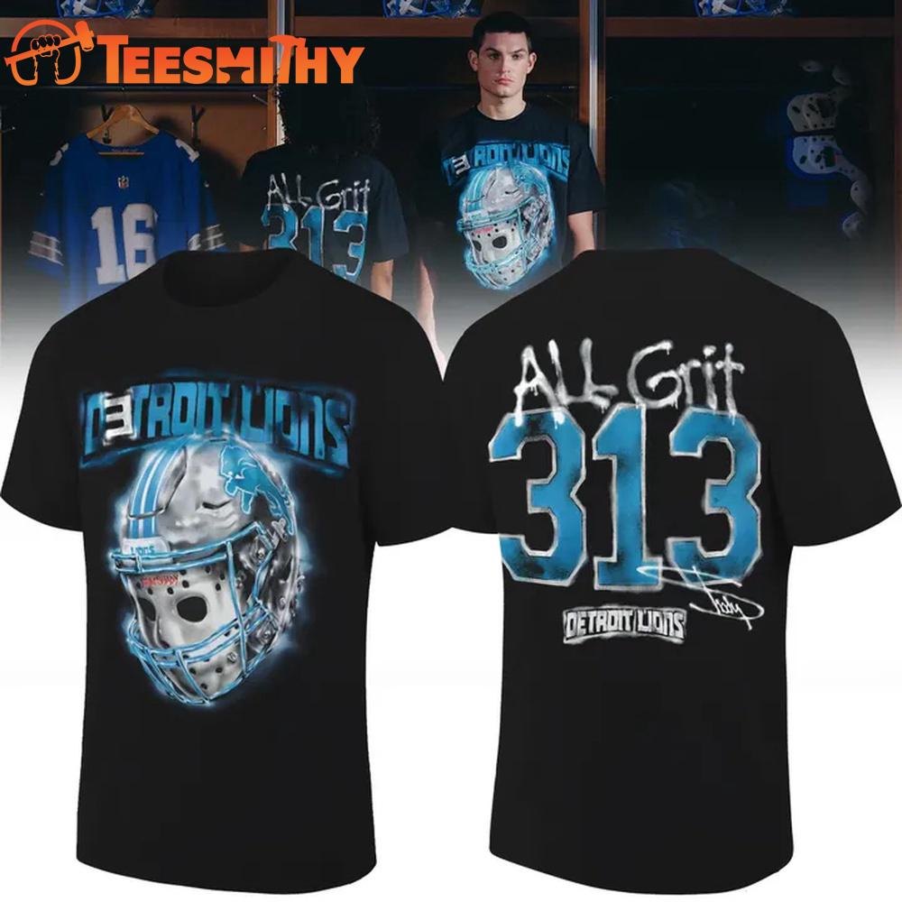 Detroit Lions x Eminem Thanksgiving Halftime Show Black T Shirt