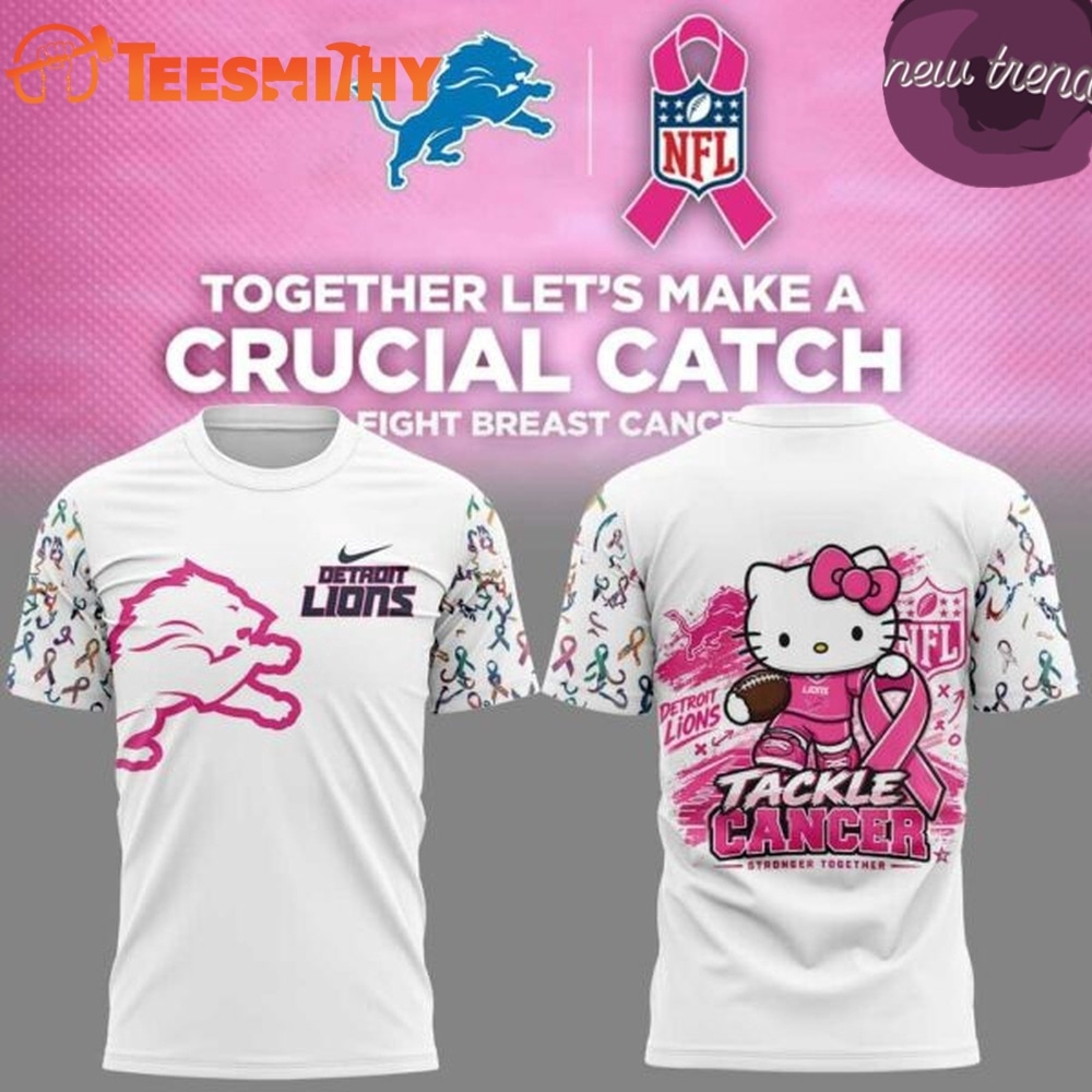 Detroit Lions x Hello Kitty Crucial Catch 2026 T Shirt