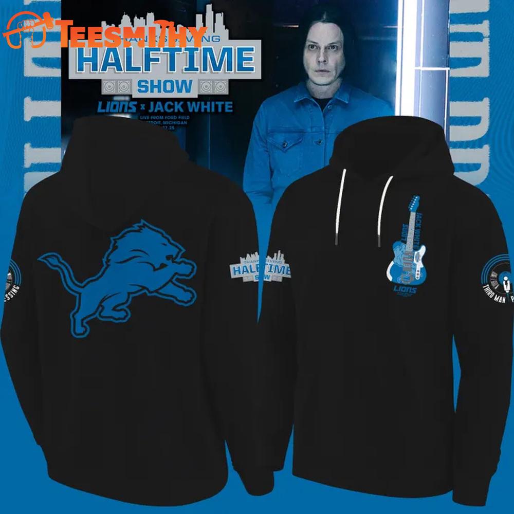 Detroit Lions x Jack White Thanksgiving Halftime Show Black Hoodie