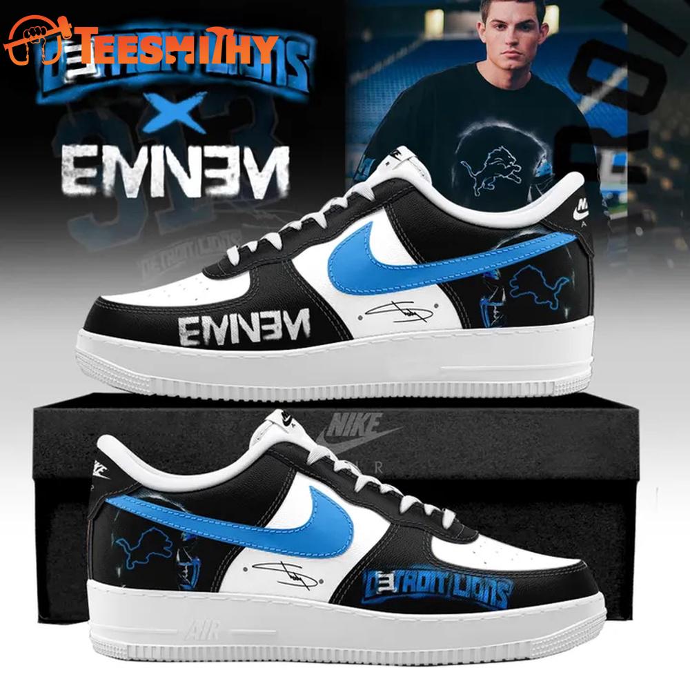 Detroit Lions x Jack White Thanksgiving Halftime Show Custom Air Force 1 Shoes Sneaker