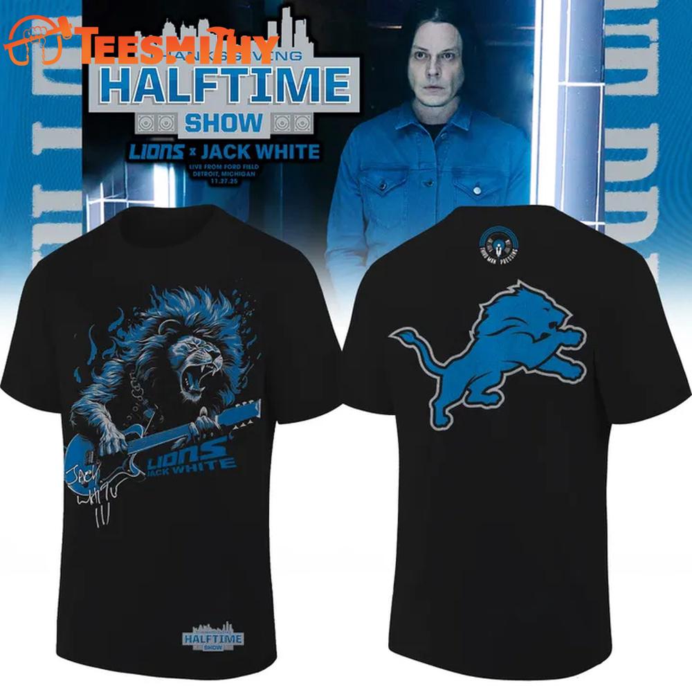 Detroit Lions x Jack White Thanksgiving Halftime Show Vintage Black T Shirt