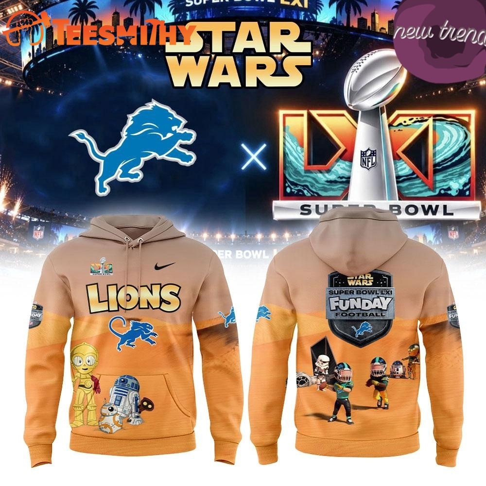 Detroit Lions x Star Wars Super Bowl LXI All Team 2027 Hoodie