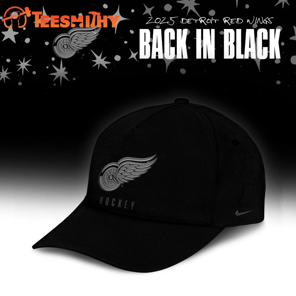 Detroit Red Wings Back In Black 2025 Special Edition Cap