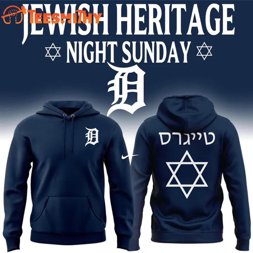 Detroit Tigers 2026 Jewish Heritage Night Custom Hoodie