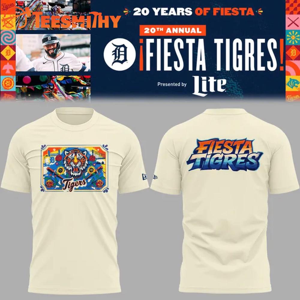 Detroit Tigers 20th Anniversary Fiesta Tigres T Shirt Detroit Tigers 20th Anniversary Fiesta Tigres T Shirt
