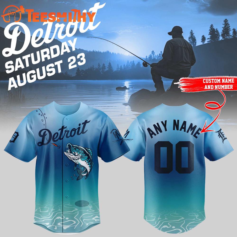 Detroit Tigers Fishing Baseball Jersey Detroit Tigers Fishing Baseball Jersey
