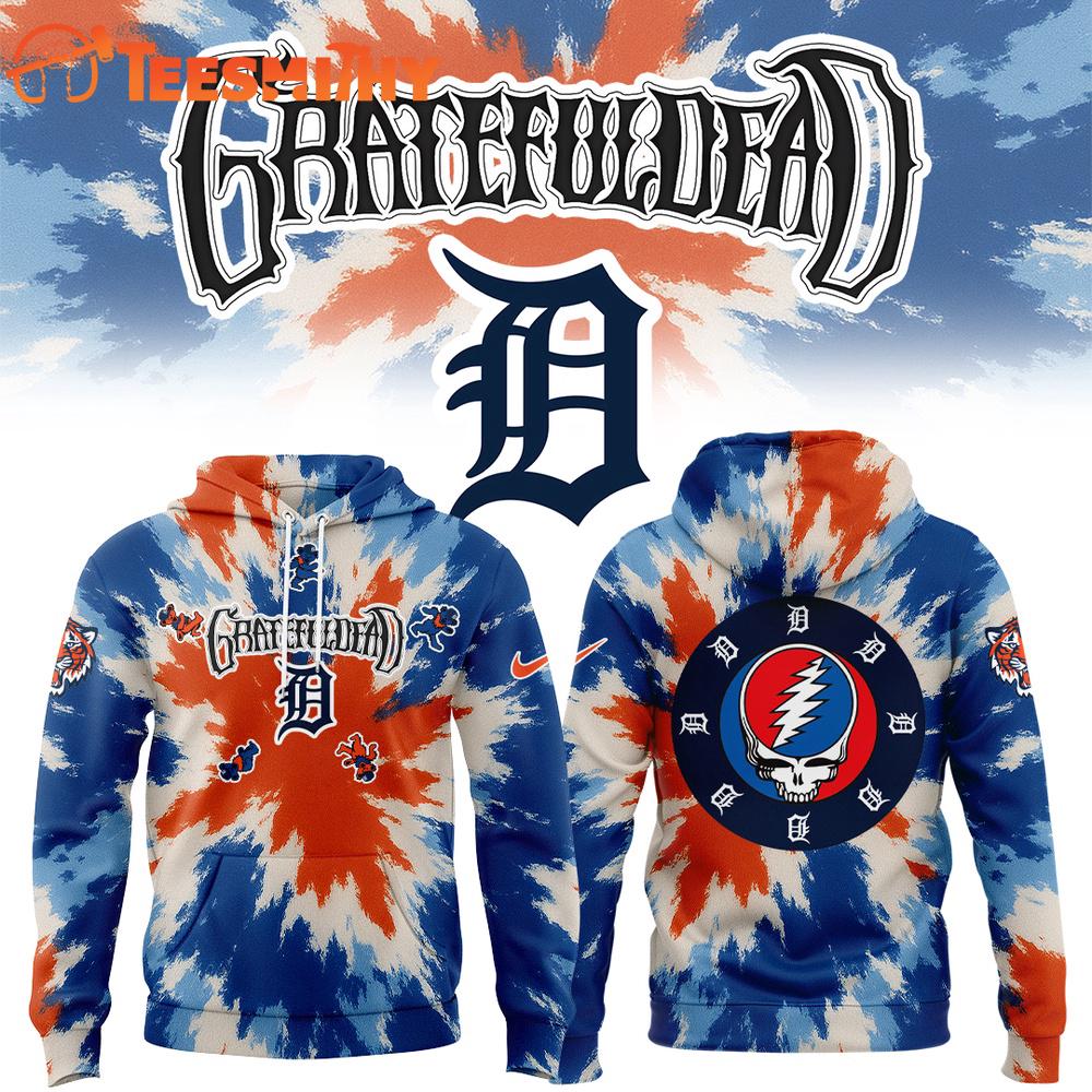 Detroit Tigers Grateful Dead 2025 Hoodie