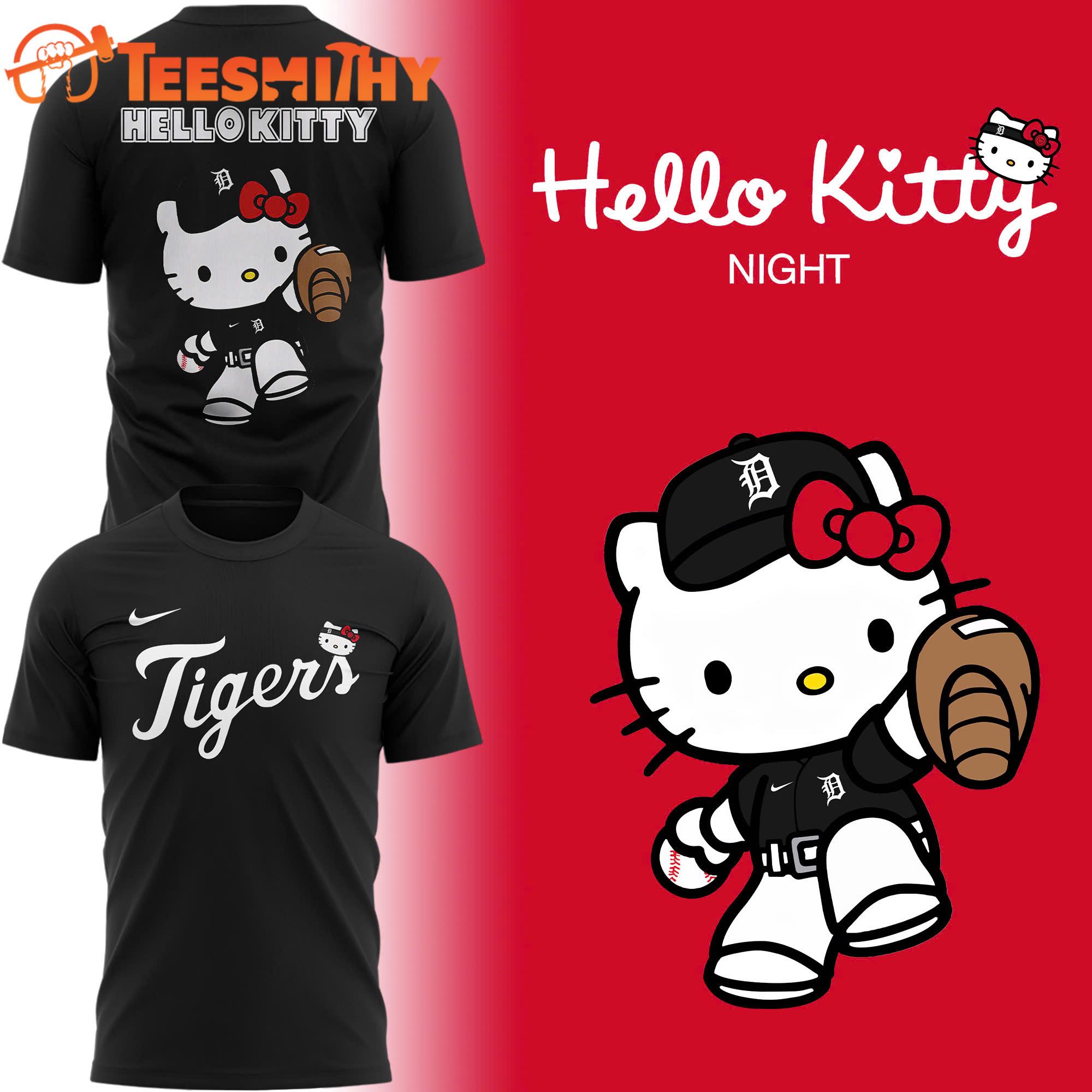 Detroit Tigers Hello Kitty Night 2025 Unisex T Shirt Detroit Tigers Hello Kitty Night 2025 Unisex T Shirt