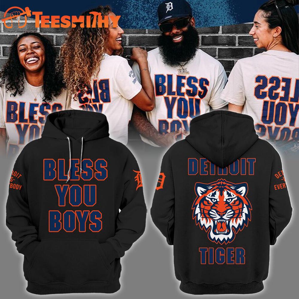 Detroit Tigers MLB Bless You Boys Hoodie Detroit Tigers MLB Bless You Boys Hoodie