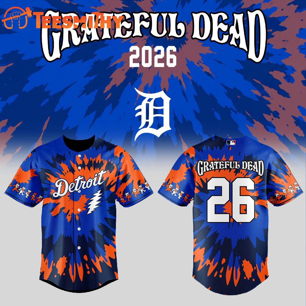 Detroit Tigers x Grateful Dead Night 2026 Limited Baseball Jersey