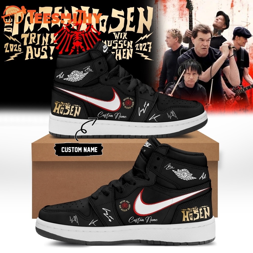 Die Toten Hosen Trink Aus Wir Müssen Gehen Tour 2026 27 Black Air Jordan 1 Shoes