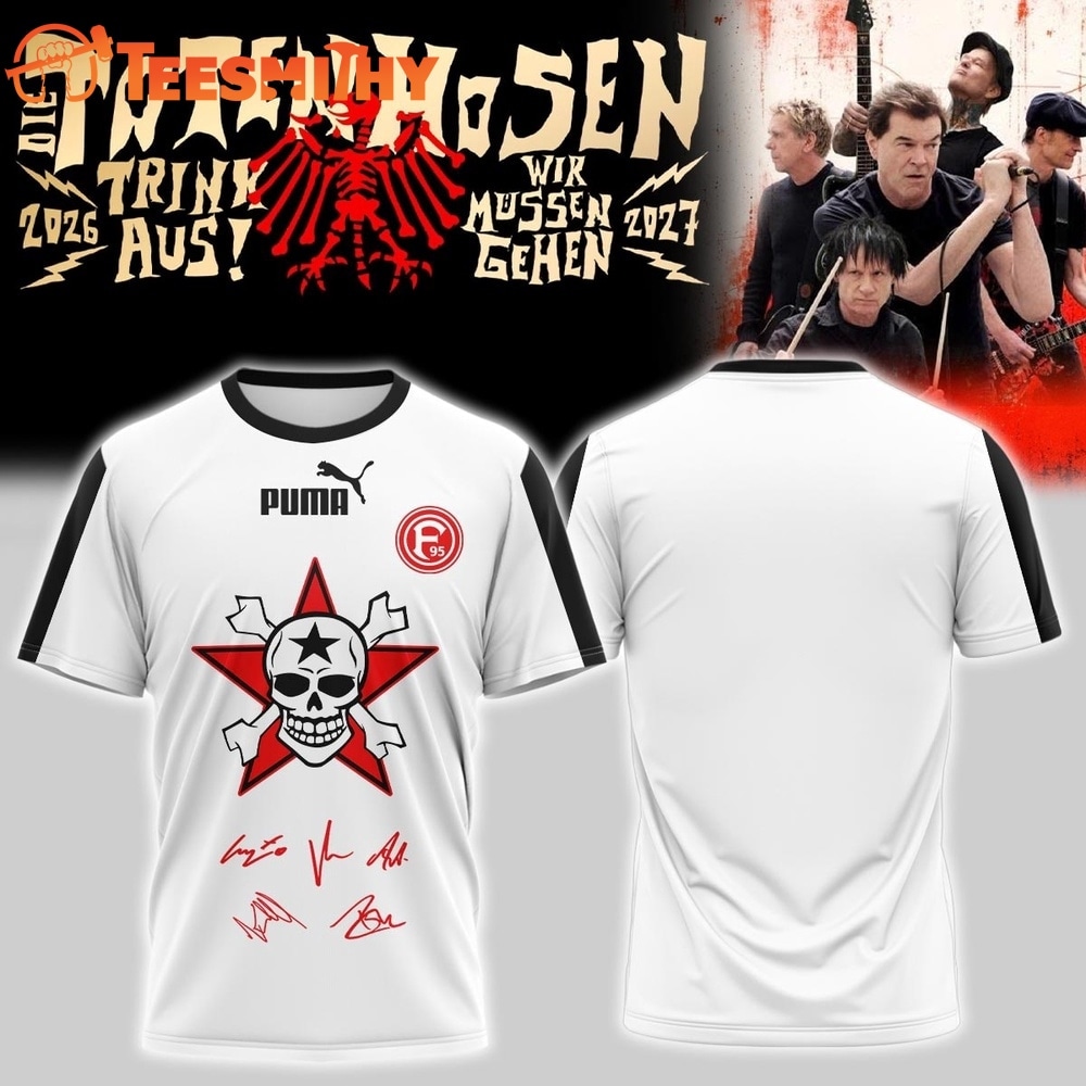 Die Toten Hosen Trink Aus Wir Müssen Gehen Tour 2026 27 White T Shirt