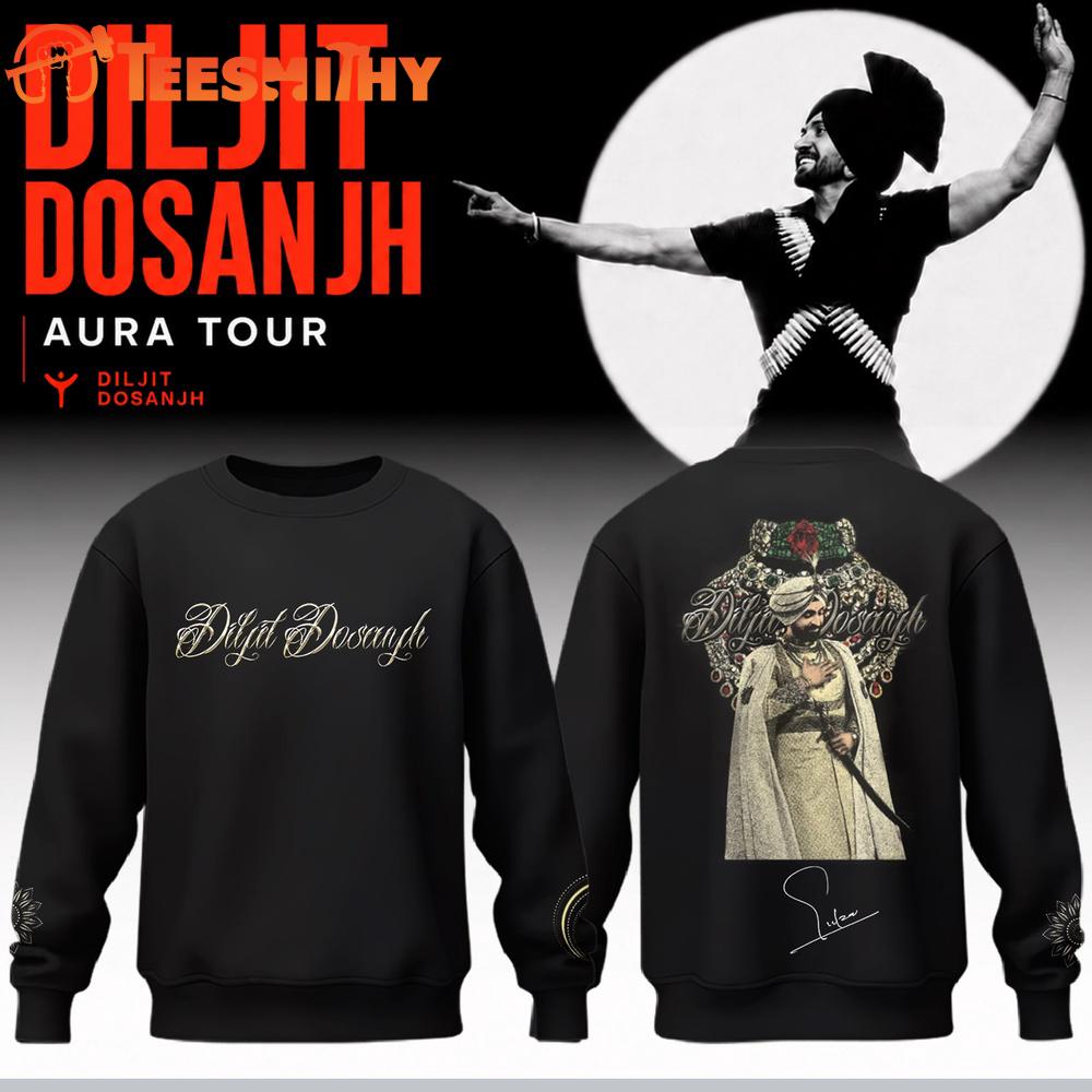 Diljit Dosanjh AURA World Tour 2026 Signature New Design Sweatshirt