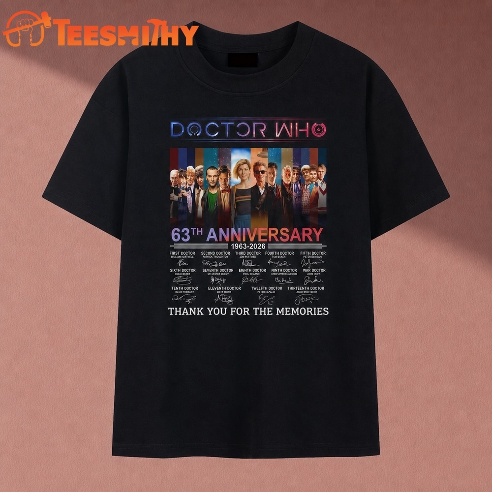 Doctor Who 63rd Anniversary 1963 2026 Signatures Graphic T Shirt