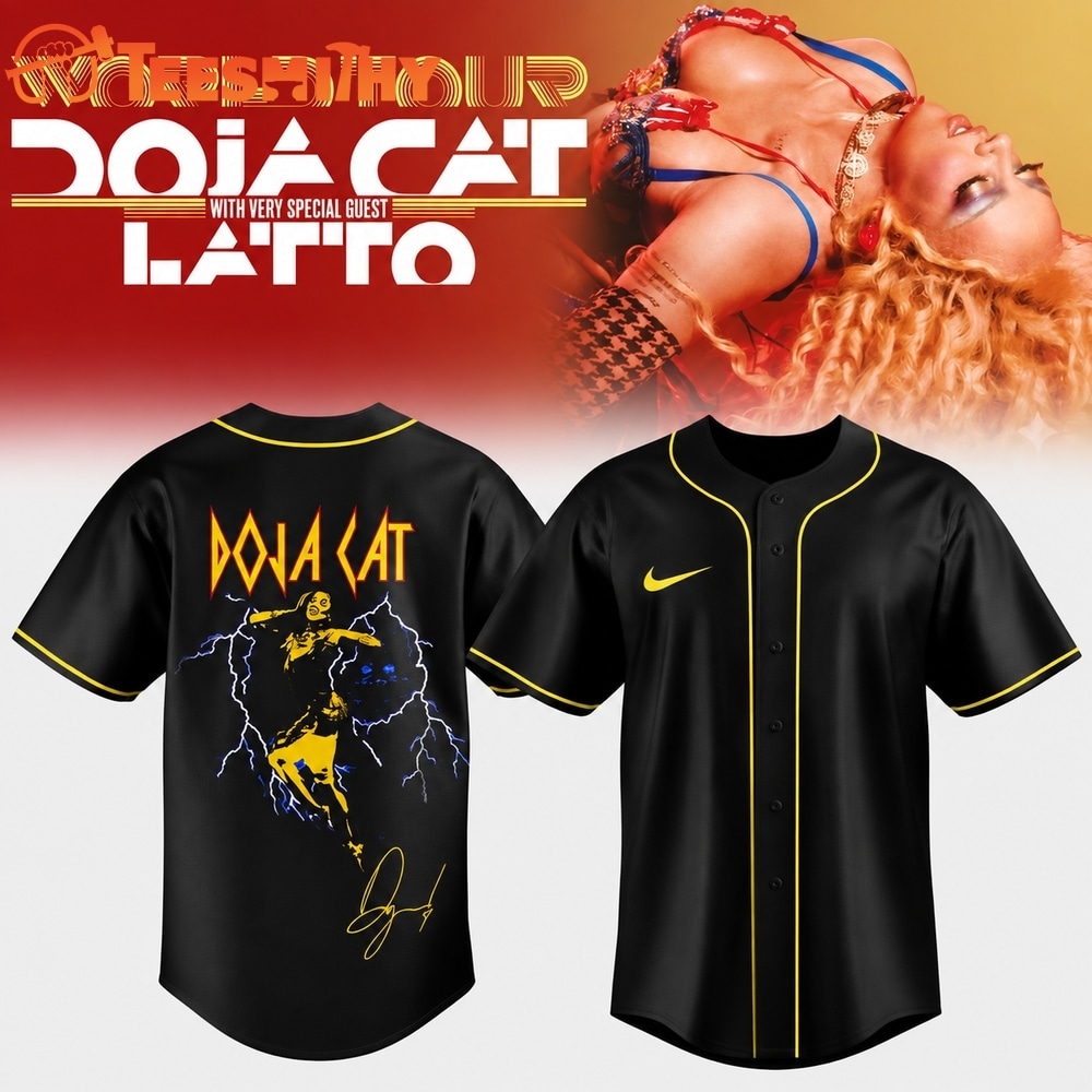 Doja Cat Tour Ma Vie World Tour 2026 Signature Black Baseball Jersey