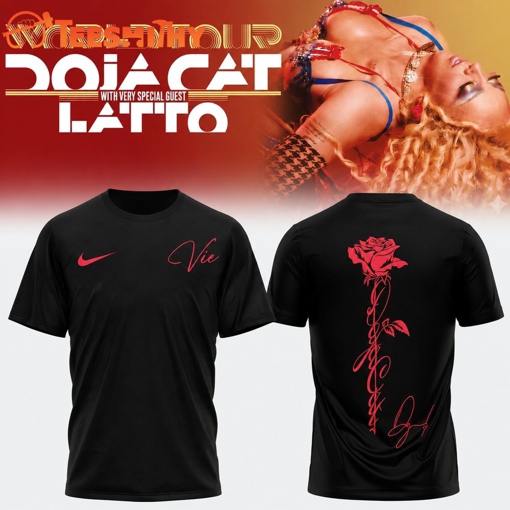 Doja Cat Tour Ma Vie World Tour 2026 Signature Black T Shirt