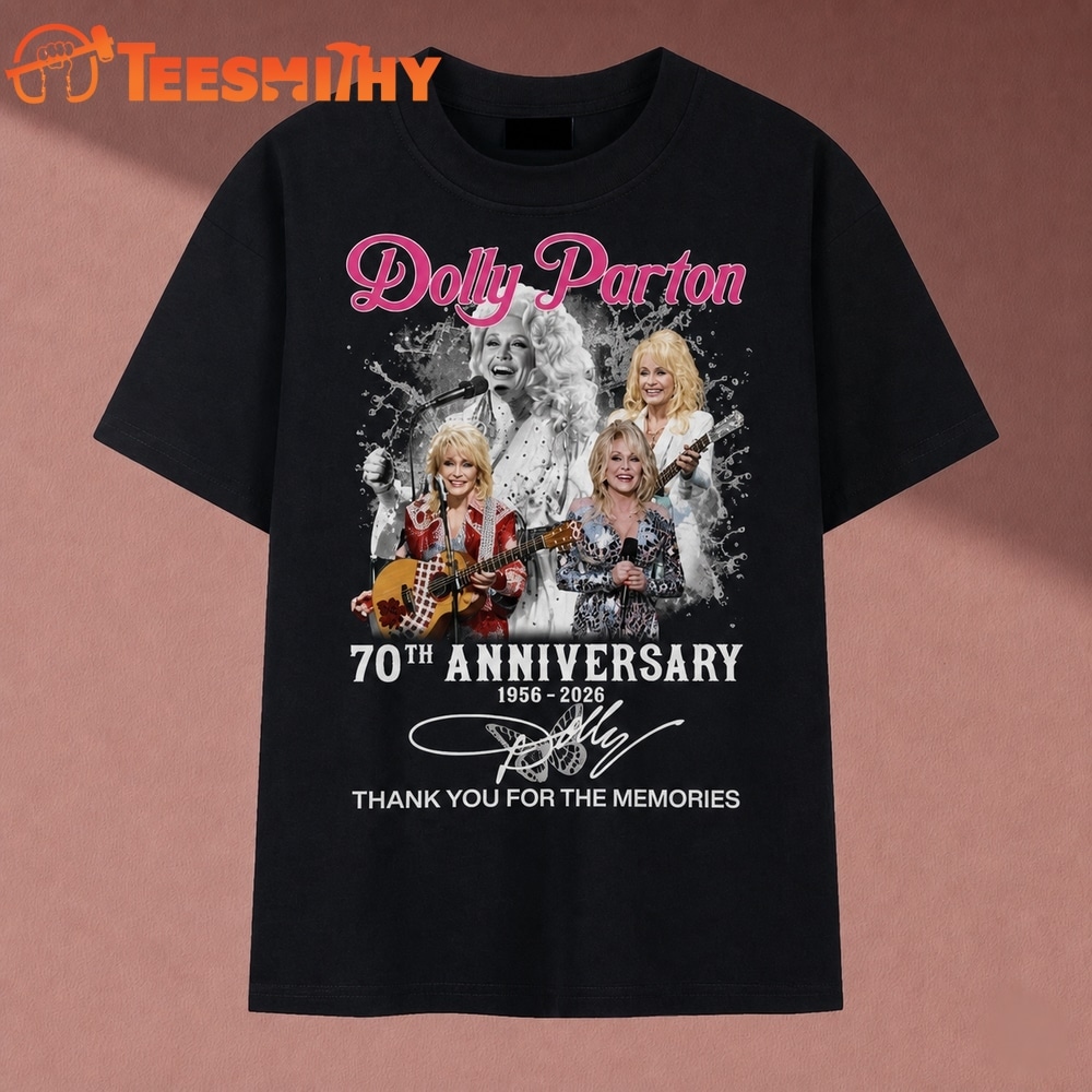Dolly Parton 70th Anniversary 1956 2026 Signatures Graphic T Shirt