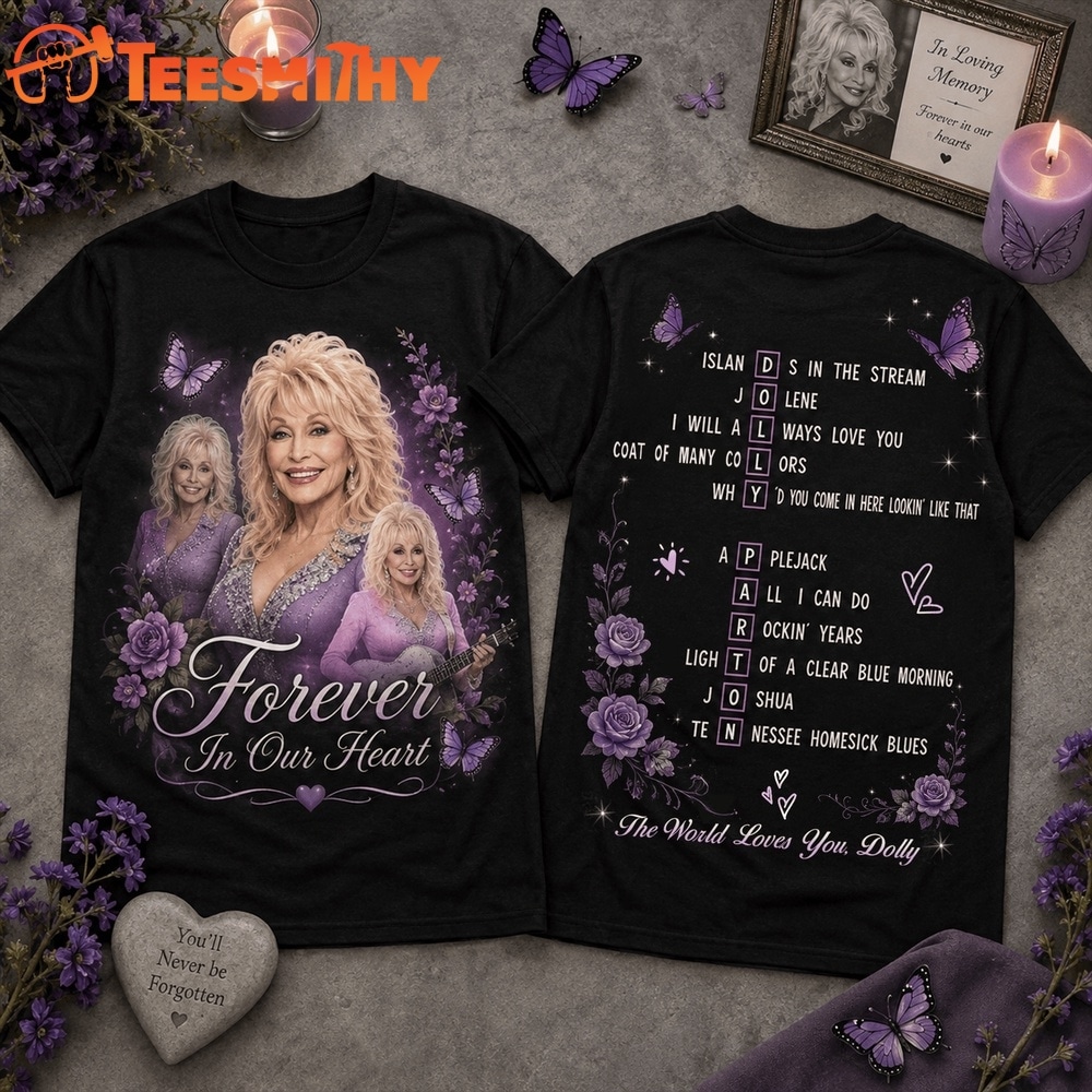 Dolly Parton Forever In Our Hearts Butterfly Tribute T Shirt