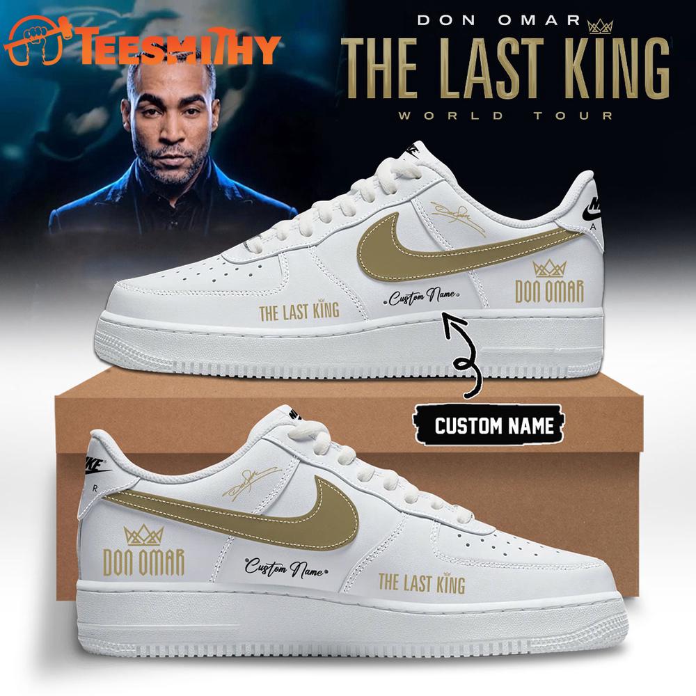 DON OMAR The Last King World Tour 2026 Signature Air Force 1 Shoes Sneaker