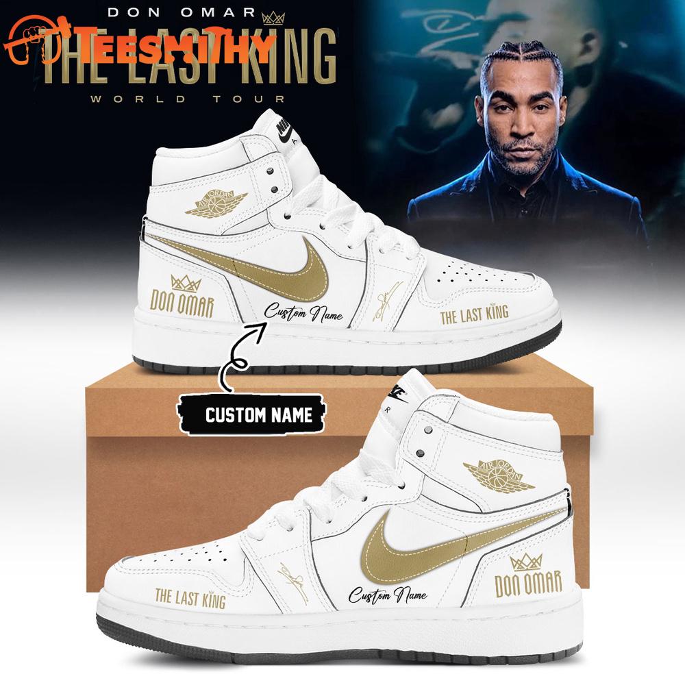 DON OMAR The Last King World Tour 2026 Signature Air Jordan 1 Hightop Shoes