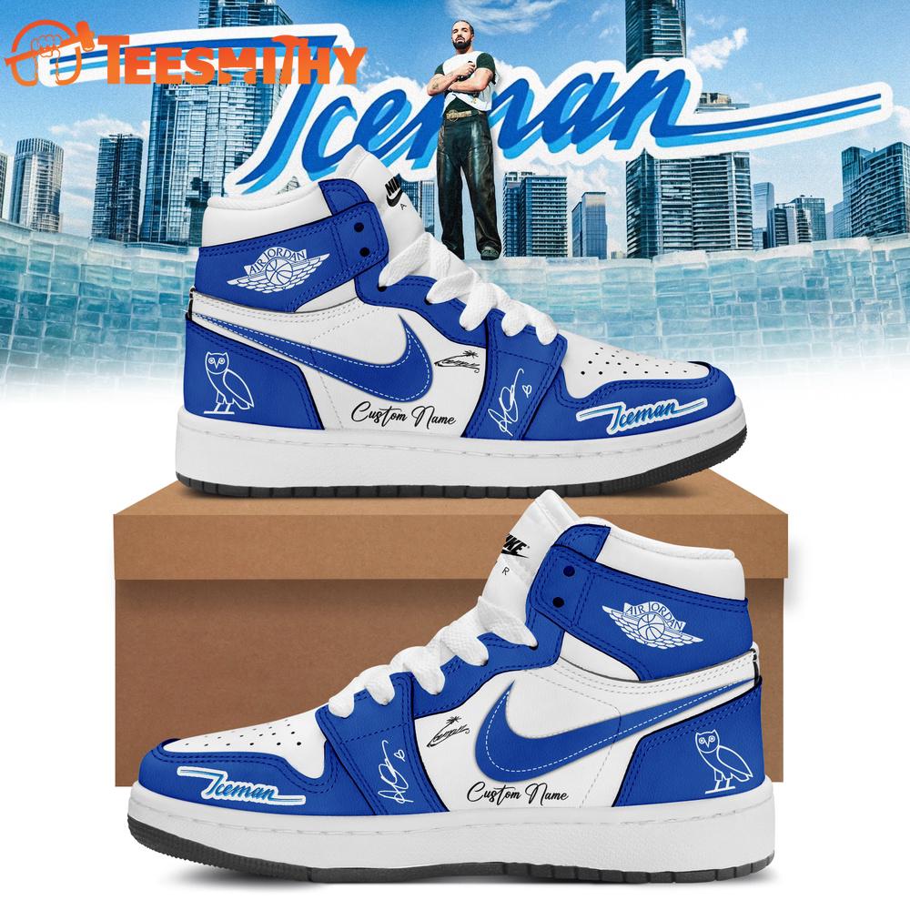 Drake Iceman 2026 Limited Edition Signature Air Jordan 1 Hightop Shoes