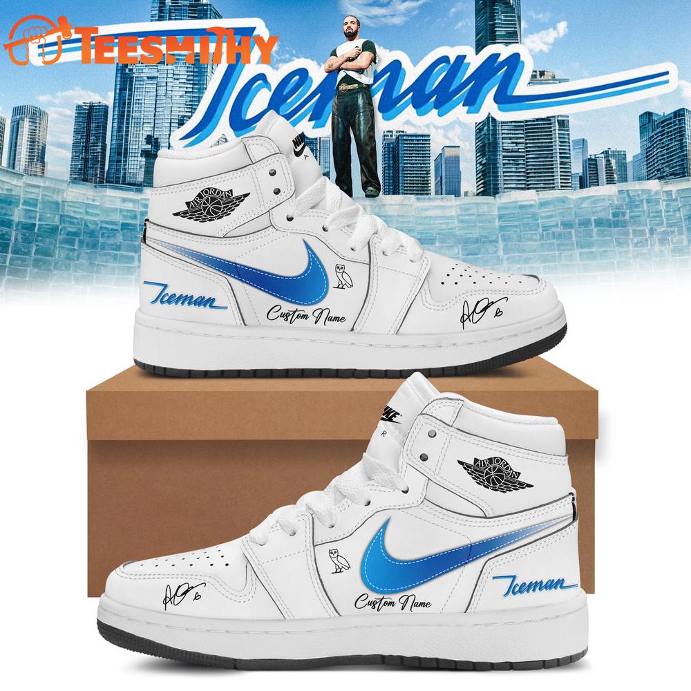 Drake Iceman 2026 Signature Custom Air Jordan 1 Hightop Shoes