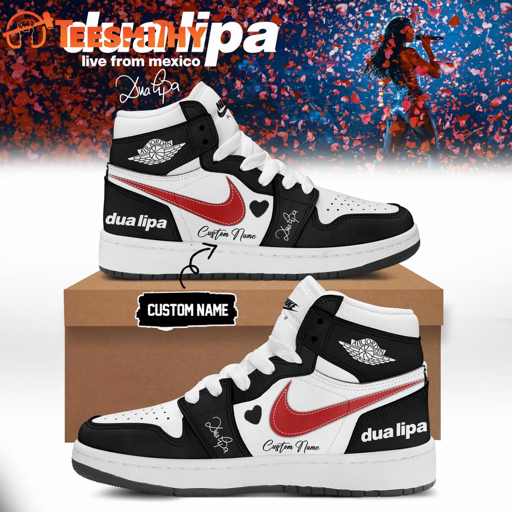 Dua Lipa Live From Mexico 2026 Limited Edition Signature Black Air Jordan 1 Shoes
