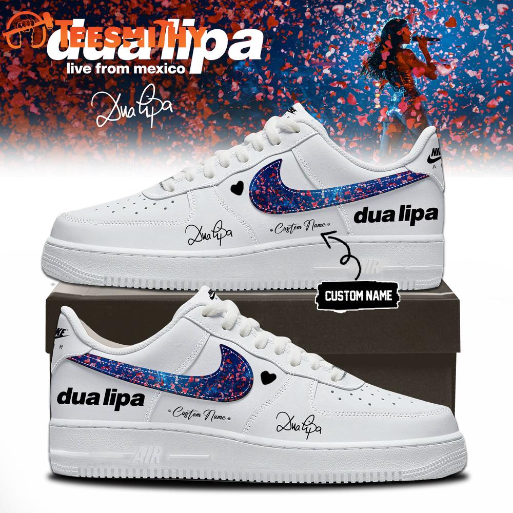 Dua Lipa Live From Mexico 2026 Limited Edition Signature White Air Force 1 Shoes