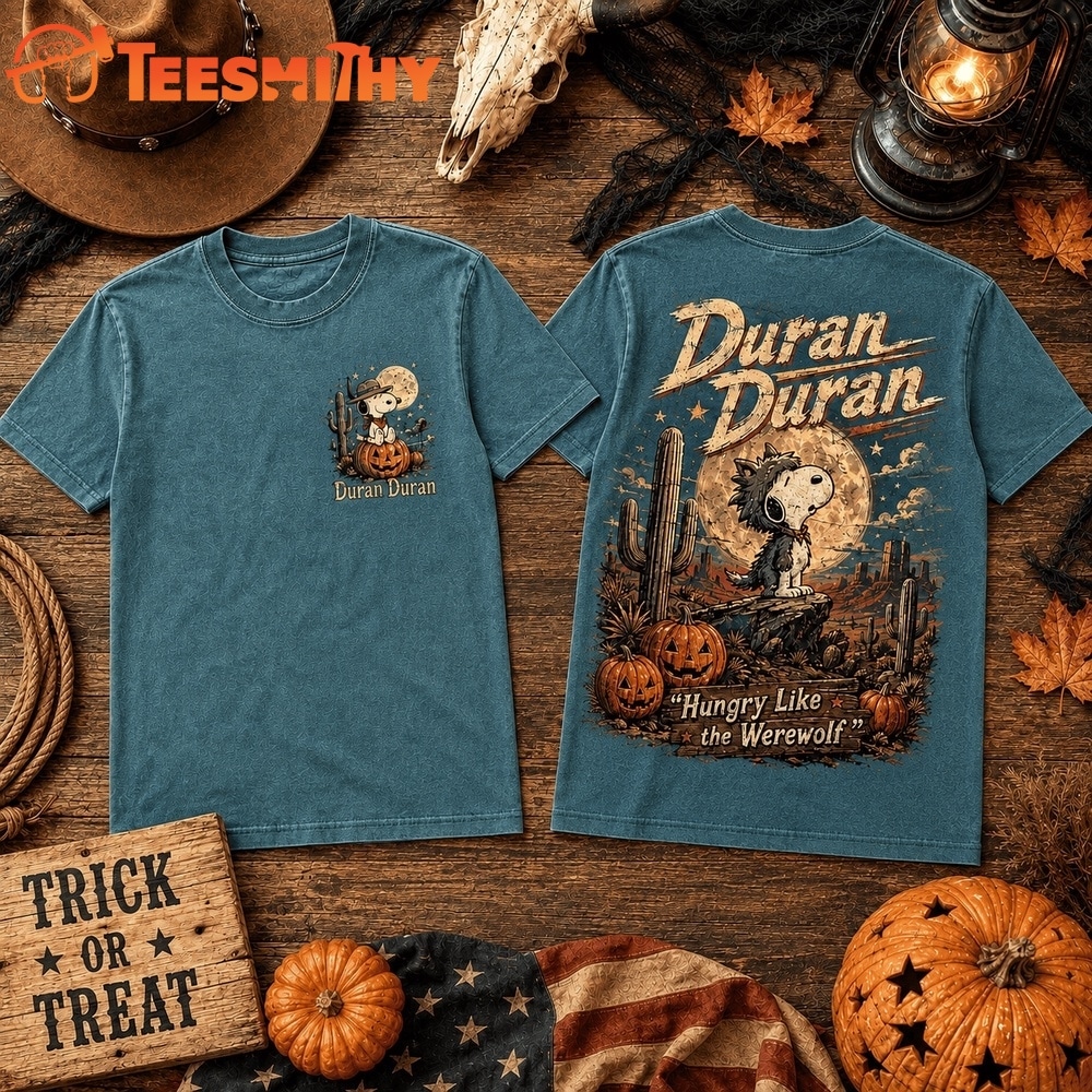 Duran Duran Pumpkin Cowboy Spooky Season 3D Shirt