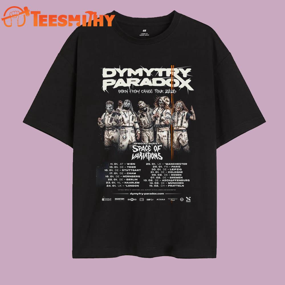 Dymytry Parado x Born From Chaos Tour 2026 T Shirt Dymytry Parado x Born From Chaos Tour 2026 T Shirt