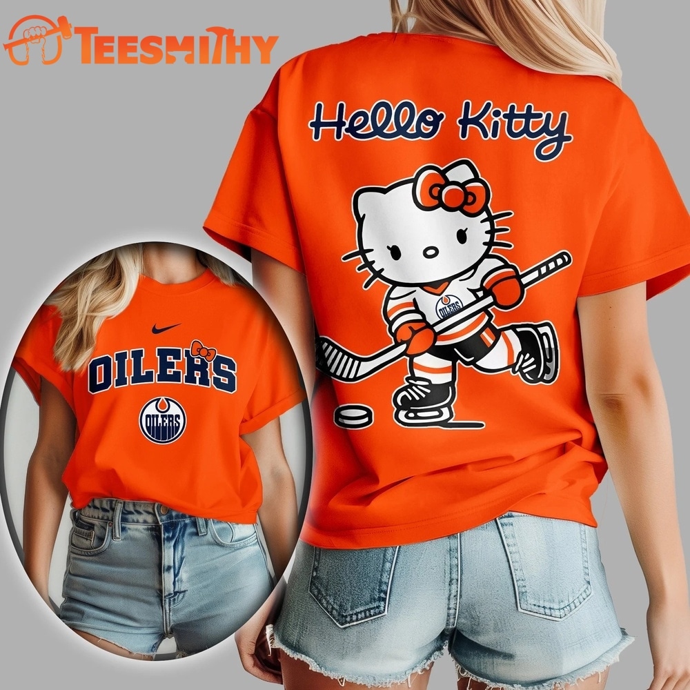 Edmonton Oilers NHL x Hello Kitty Unisex 3D Shirt