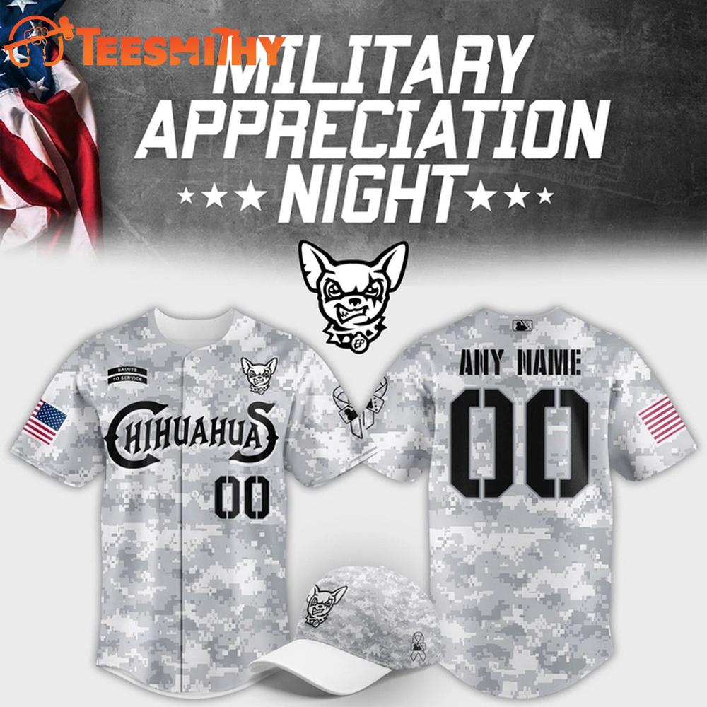 El Paso Chihuahuas Military Appreciation Night 2025 Baseball Jersey