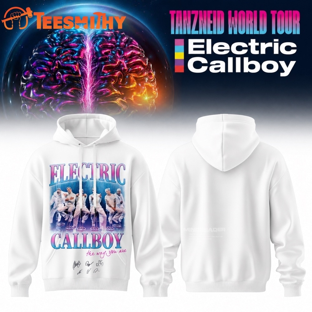 Electric Callboy Tanzneid World Tour 2026 Signature White Hoodie