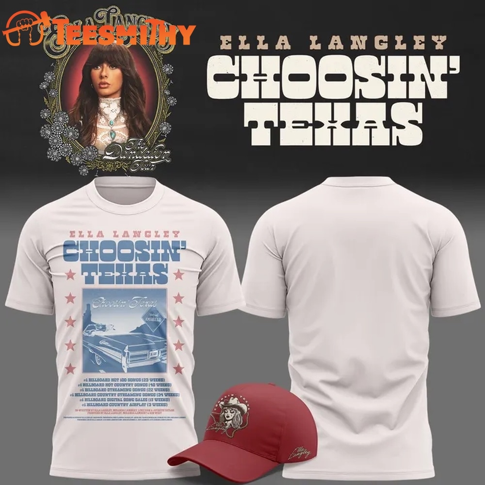 ELLA LANGLEY Choosin’ Texas The Dandelion Tour 2026 Limited Edition 3D Shirt
