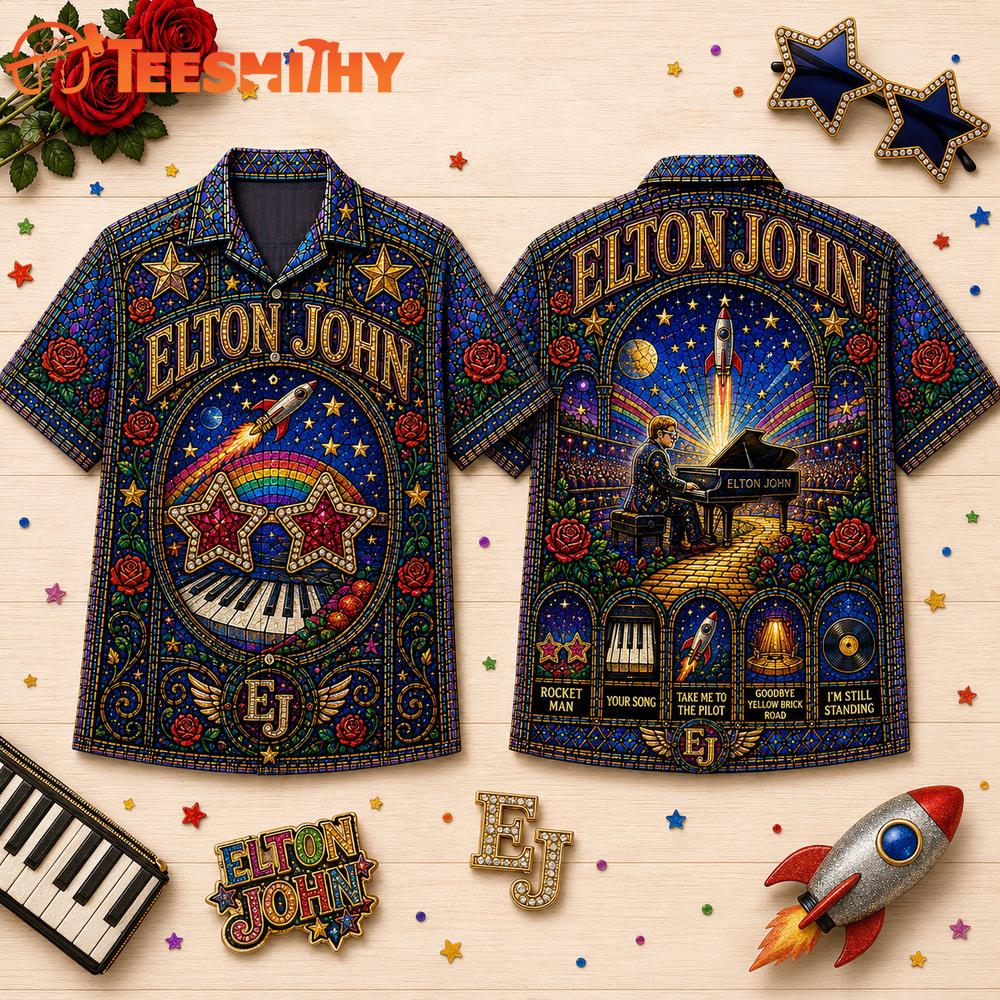 Elton John Vintage Music Summer Hawaiian Shirt
