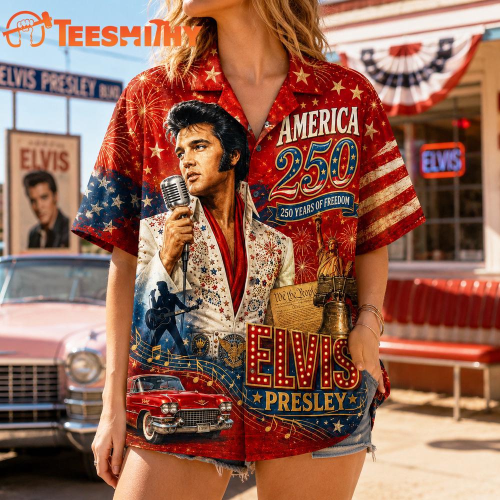 Elvis Presley 250 Years Of Freedom Hawaiian Shirt