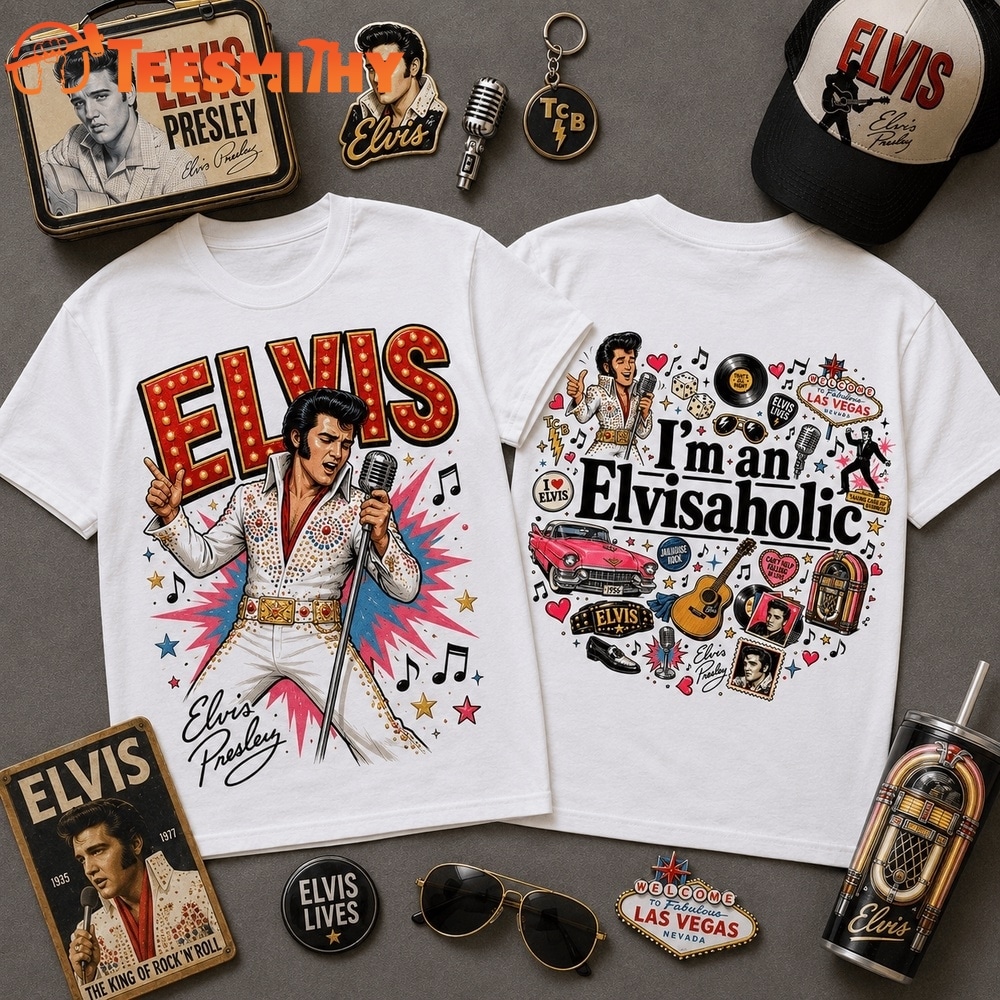 Elvis Presley I’m an Elvisaholic Las Vegas Vintage 3D Shirt