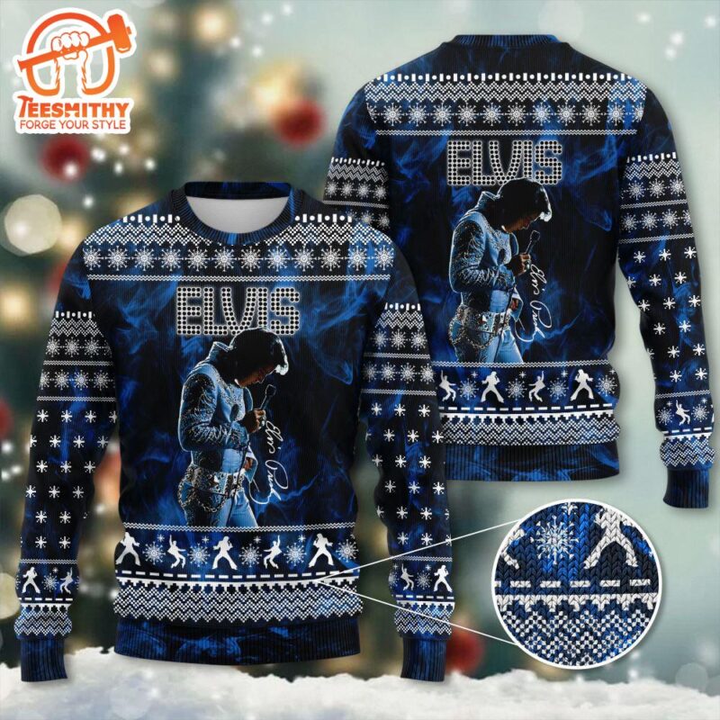 Elvis Presley I'll Have A Blue Christmas Without You Ugly Sweater
