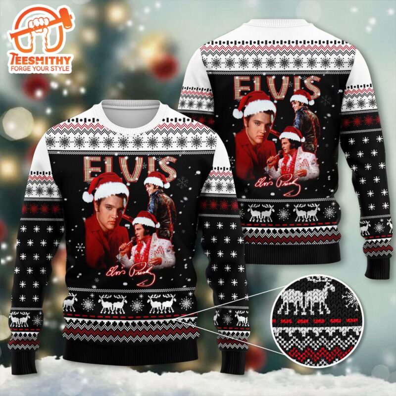 Elvis Presley Joker Ugly Christmas Sweater -