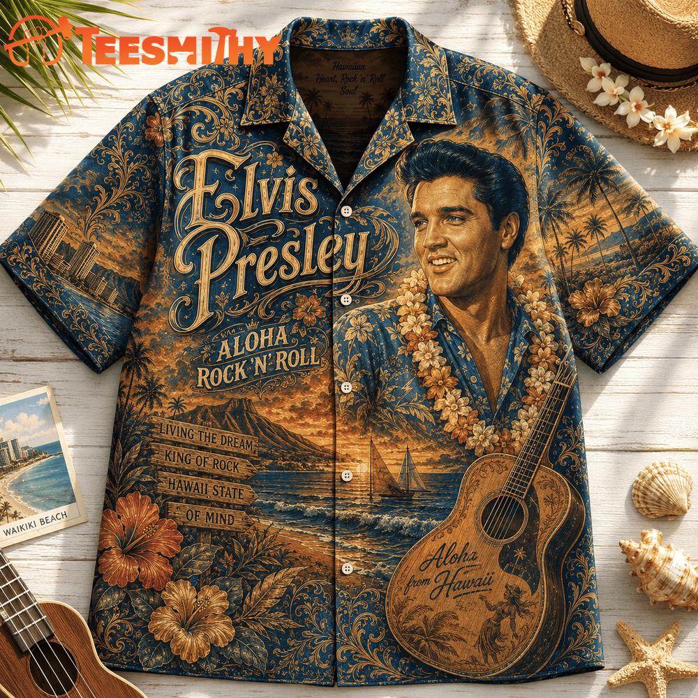 Elvis Presley Music Graphic 2026 Summer Hawaiian Shirt