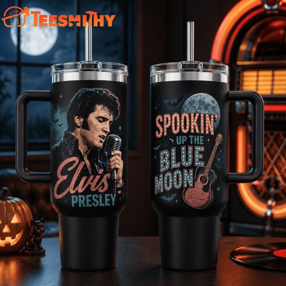 Elvis Presley Spookin’ Up the Blue Moon Stanley Tumbler 40oz