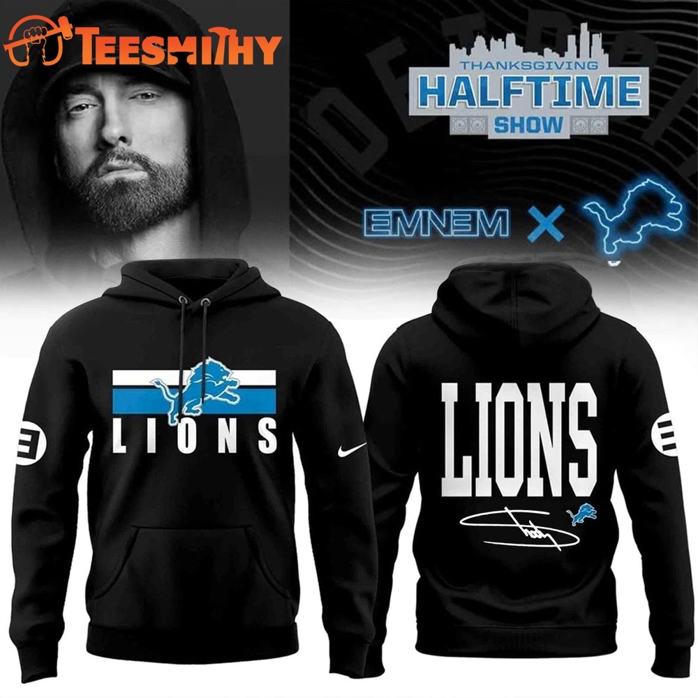 Eminem x Detroit Lions Signature Limited Edition Black Hoodie