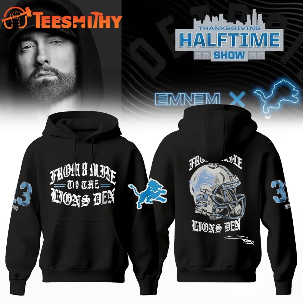 Eminem x Detroit Lions Signature Thanksgiving Halftime Show Hoodie