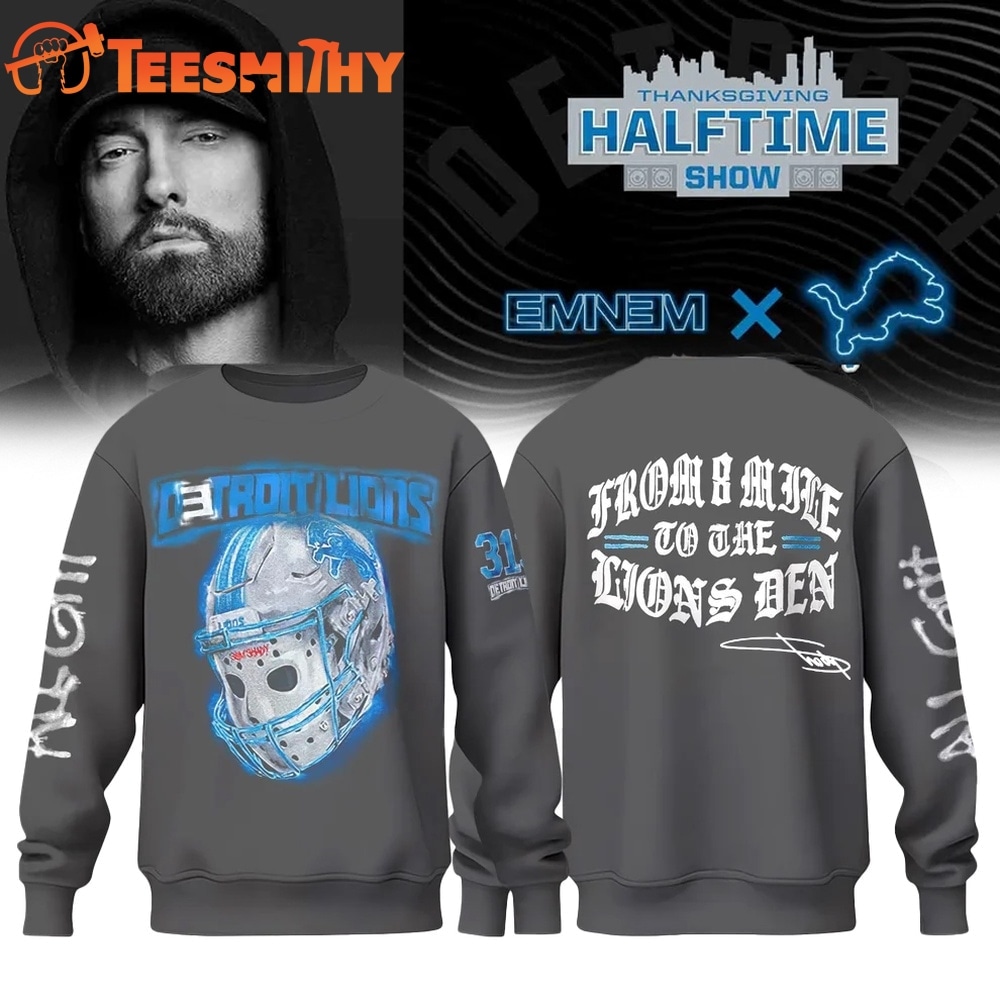 Eminem x Detroit Lions Signature Thanksgiving Halftime Show Sweatshirt